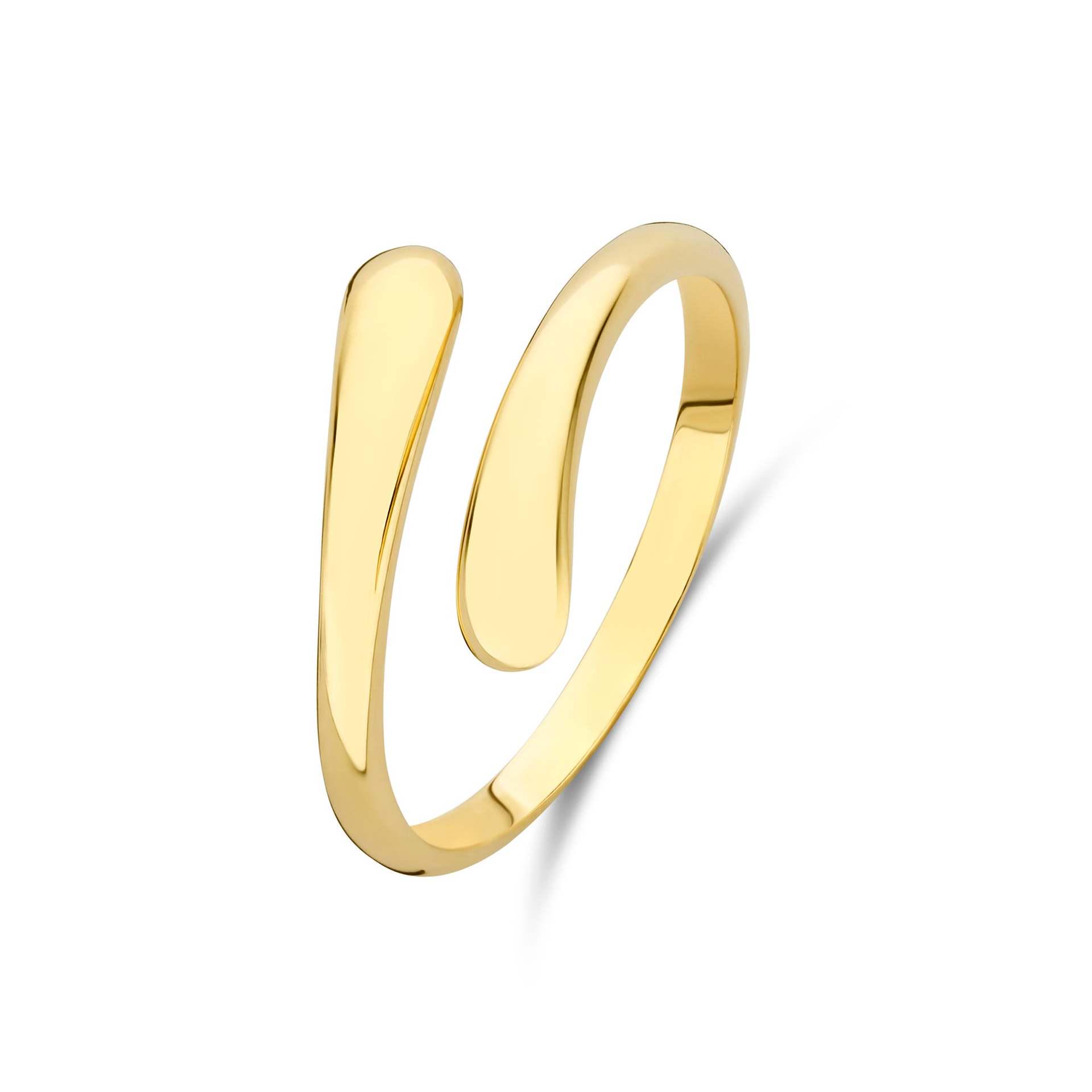 Gold Hug Ring - No Fade, European American Style, Fashionable Couple Finger Ring Adjustable Open Size