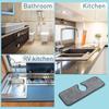 2/4pcs Microfiber Faucet  Absorbent  Pad, Wrap-around Design Kitchen Sink Water Drying Pad Bathroom