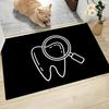 The Dentist Tooth Floor Mat Graphic Printed Flannel Doormats for Bathroom Kitchen Entrance Carpet Home Decor Homes Decoration