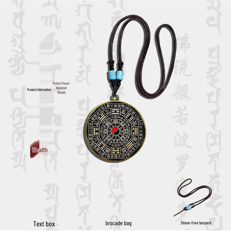 Runder Glücksbringer Buddha Bild Anhänger für Männer und Frauen, 4cm Reisesouvenir