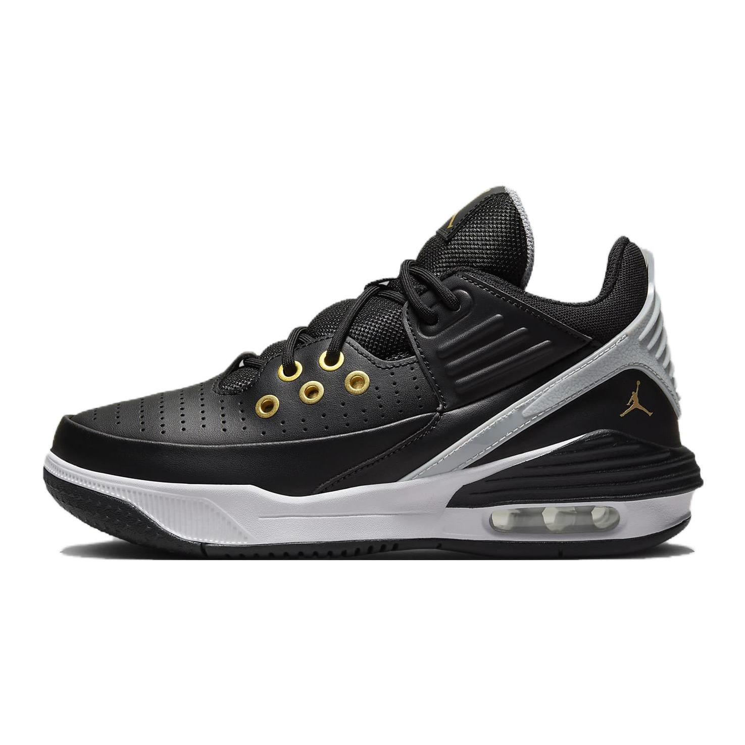 

Jordan Max Aura 5 Амортизация Устойчивая к истиранию Амортизация, Износостойкие Низкие Детские Баскетбольные Кроссовки Черные DZ4352-017 37.5