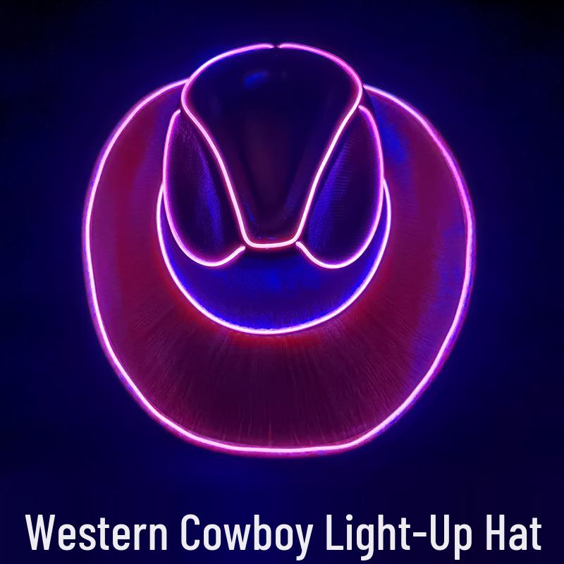 LED Glowing Cowboy Hat: Halloween & Christmas Decoration Gift
