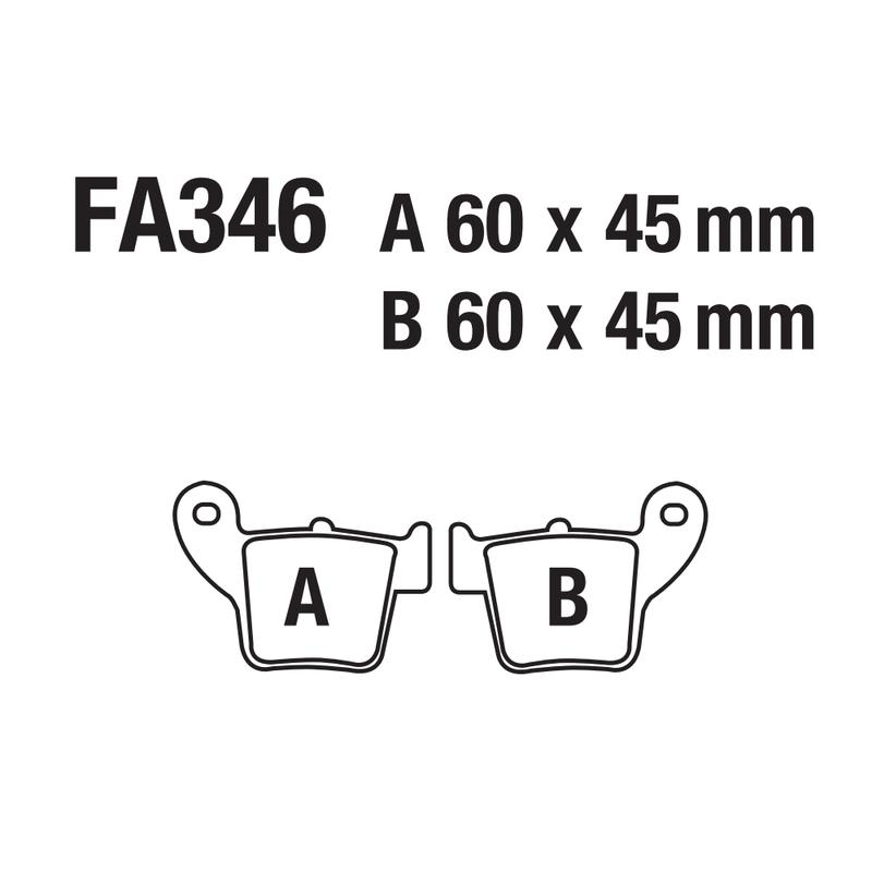 USERX Motorcycle Disc Brake Pads Copper Substrate Metal Sintering For FA346 FANTIC TR TZ TX 125 170 180 200 250 HONDA CRF 450