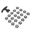 20PCS Replacement Shoe Cleats and 1 Removal Spanner Non Slip Shoe Spikes for Outdoor Use Black