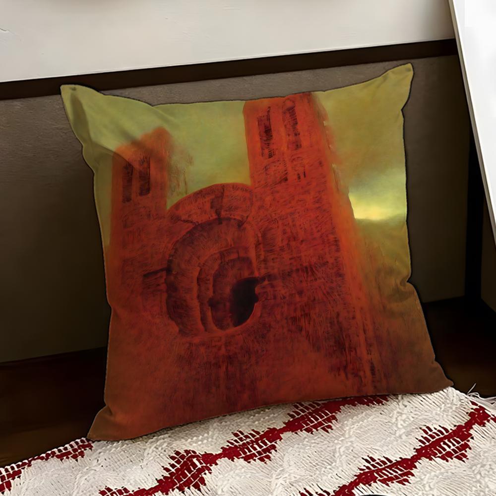 Art ZZdzislaw Beksinski Cushion Cover Reversible Soft Durable Pillow Cover Home Car MultiScene Use for Daily Comfort