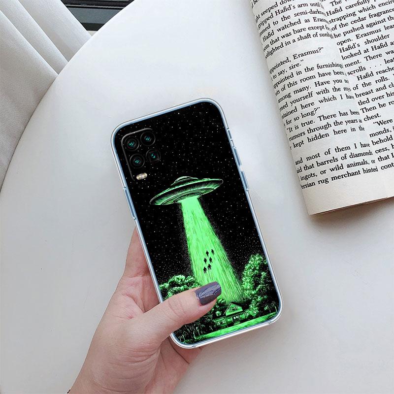 Astronaut Space Alien UFO Transparent Phone Case for Motorola Moto G10 G20 G30 G31 G32 G34 G35 G41 G42 G50 G51 G52 G55 G60 G60S