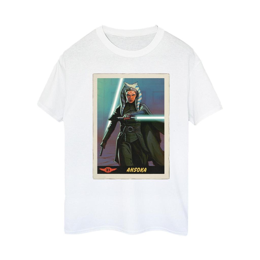 STAR WARS Womens/Ladies The Mandalorian Ahsoka Cotton Boyfriend T-Shirt