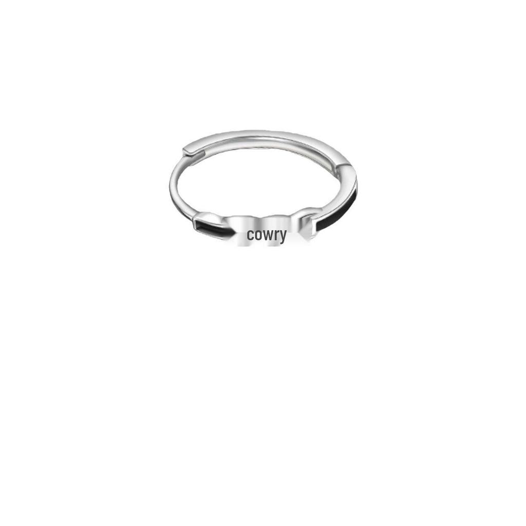 Men's Single Black Chain Hoop Earring with Cold Luxury Design
