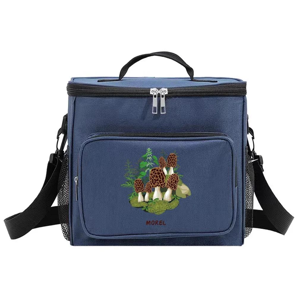 Lunch Bags Lunch Box Insulated Thermal Handbag Waterproof Camping Organizer Case Cooler Food Storage Boxes New Mushroom Pattern