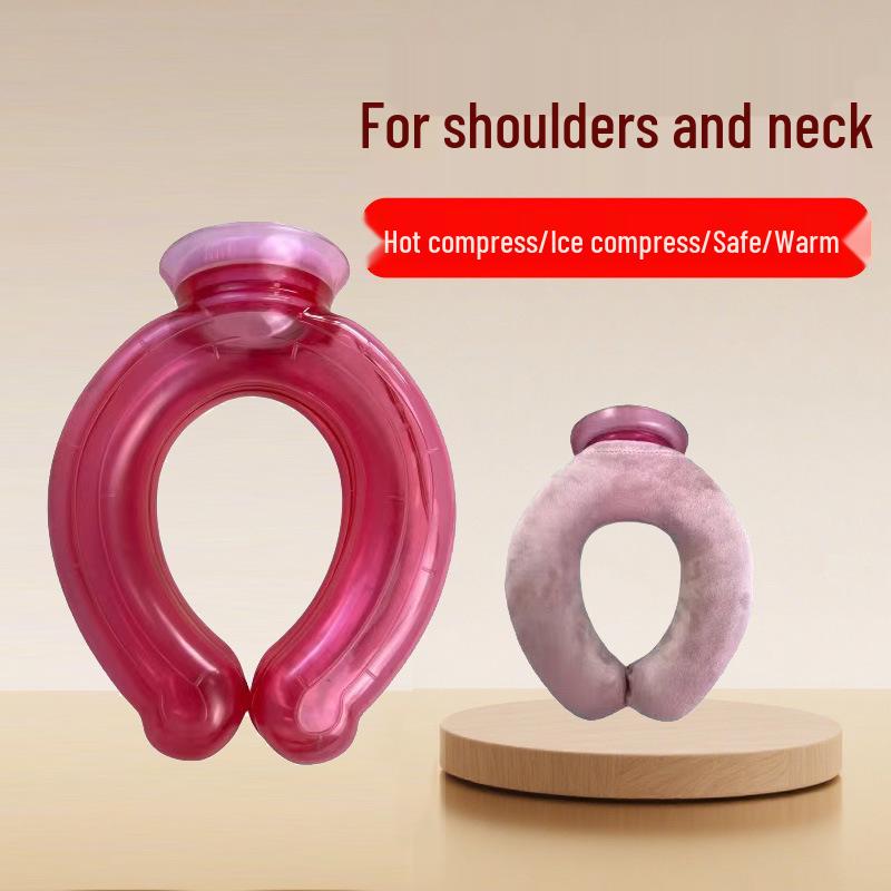 Cervical Spine Hot Water Bag Set: Neck & Shoulder Compress with U-Shaped Pillow and Scarf