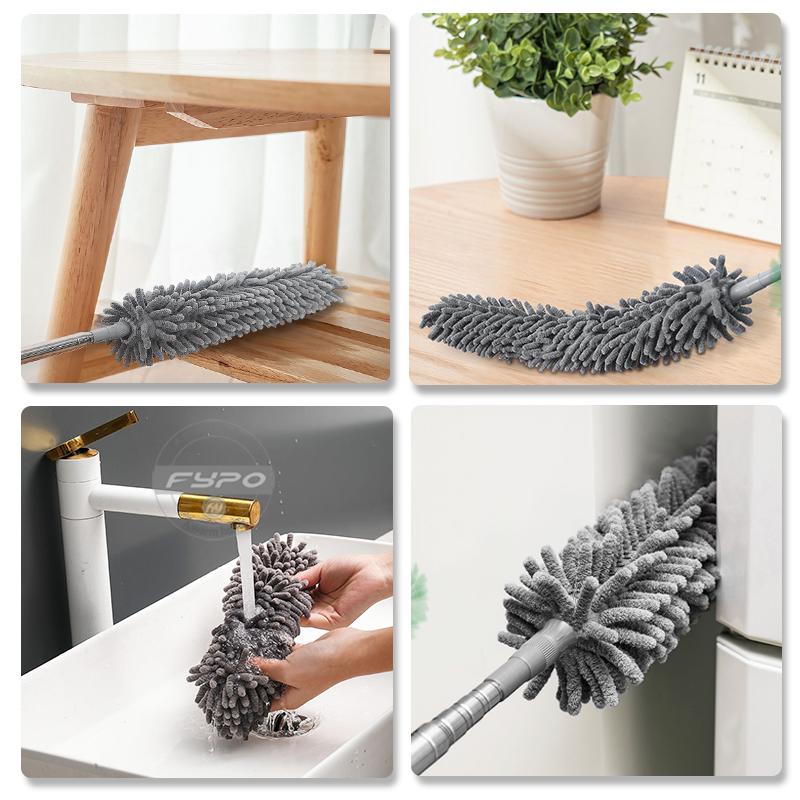 2/4 stücke Staubwedel-Reinigungsbürste mit langem Griff, 2,5 m/1,4 m, Teleskop-Bettlücke, Deckenleuchter, Staubwedel, Haushaltsreinigungsprodukte, Werkzeuge