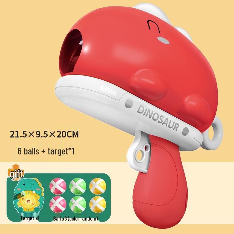 Dinosaur Rapid-Fire Sticky Ball Gun for Kids' Indoor Play