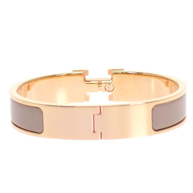 HERMES H700001FO_19PM Náramek béžový/Marong rasse kov/smalt Dámský