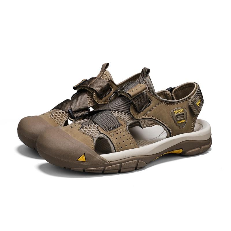 

Fashion Brand Summer Men s Sandals Fashion Men Casual Shoes Design Cool Beach Men Shoes Male Comfortable Sandals Breathable Man Slippers 46 хаки
