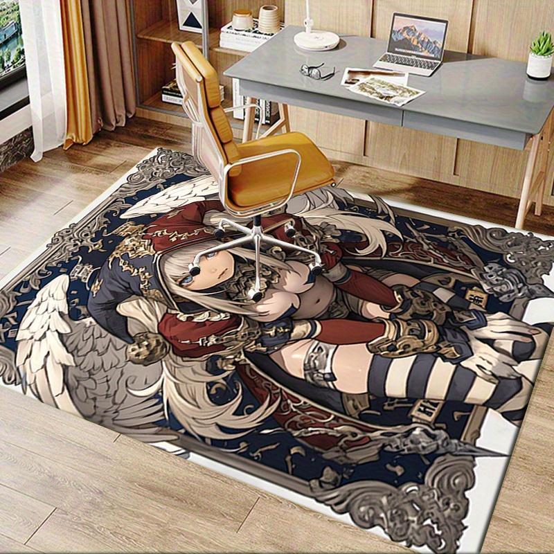 1pc Angel,Anime,Armor Office Carpet Soft Polyester Entrance Carpet Washable Non slip Machine Washabl