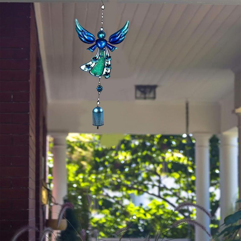 Angel Wind Chimes for Outside Memorial Wind Chime Sun Catcher Figure With Wings Relaxing Loud Sound Keepsake for Garden Patio