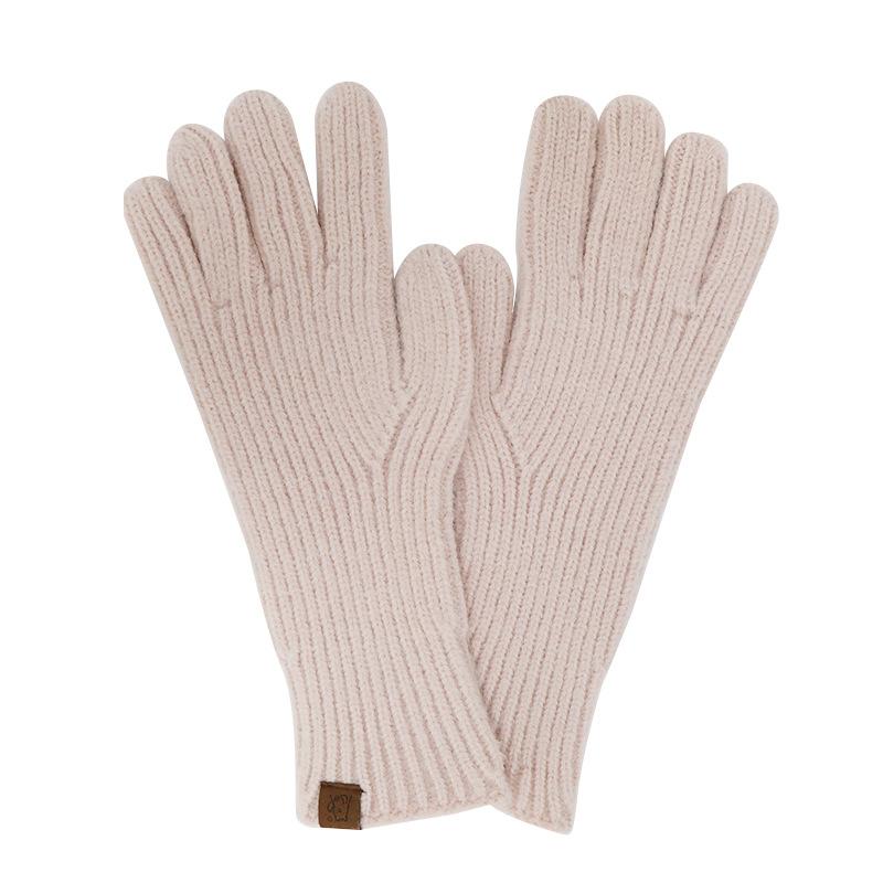 Knitted Gloves Candy Color Extended Finger Gloves Outdoor Warm Cold Cycling Winter Gloves