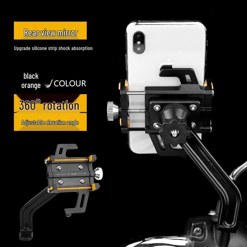 Aluminum Alloy Shockproof Five-Claw Phone Holder for Bikes and Motorcycles