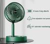 Electric Stand Fan Portable Folding Fan USB Rechargeable Foldable Desktop Fan Mini Mute Fan 3 Speeds Adjustable Height