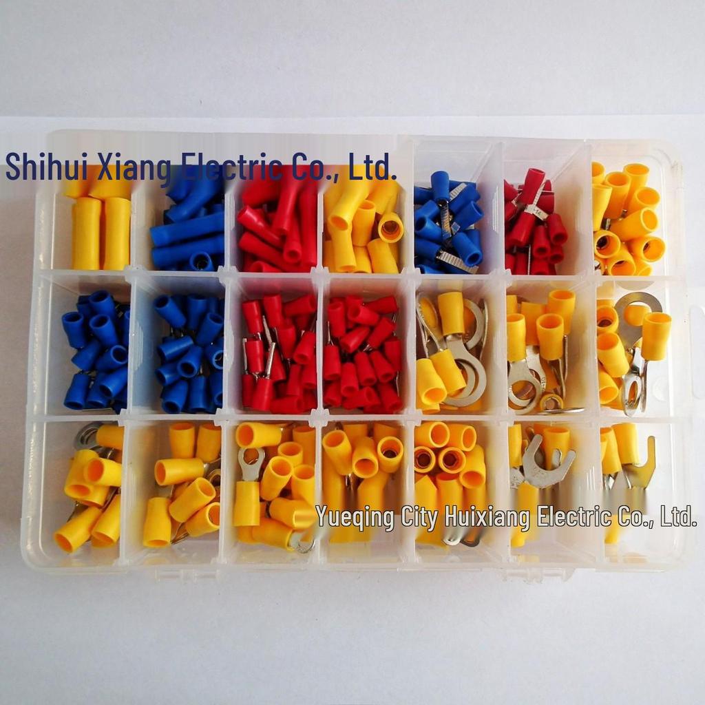 280 pcs Cold-Pressed U & O-Shaped Terminal Set: Male/Female Wire Connector Kit