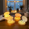 Warm Light Shell Night Light DIY Shell Table Lamp Decorative Light Flower Lamp  Bedroom Decor