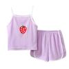2024 Sommer Eis Seide Camisole und Shorts Set für Mädchen - Leicht, Kühl und Dünner Stil (Größen: Klein & Mittel)