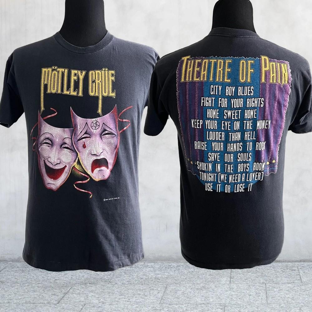 1985 Motley Crue Theatre Of Pain Cotton Black Unisex T-shirt S-5XL VM9070 Unisex T-Shirt