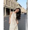 French Sleeveless Neck Floral Temperament Dress Children's Summer New Seaside Vacation Beach Dress