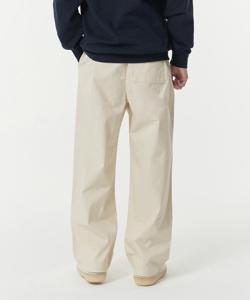MUSINSA STANDARD Cotton Deep Tuck Wide Elastic Waist Pants [Cream]