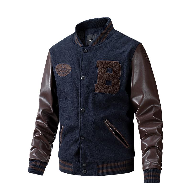 Men's Sports Jacket Baseball Collar European and American Fashion Trend Outerwear Men's Clothing