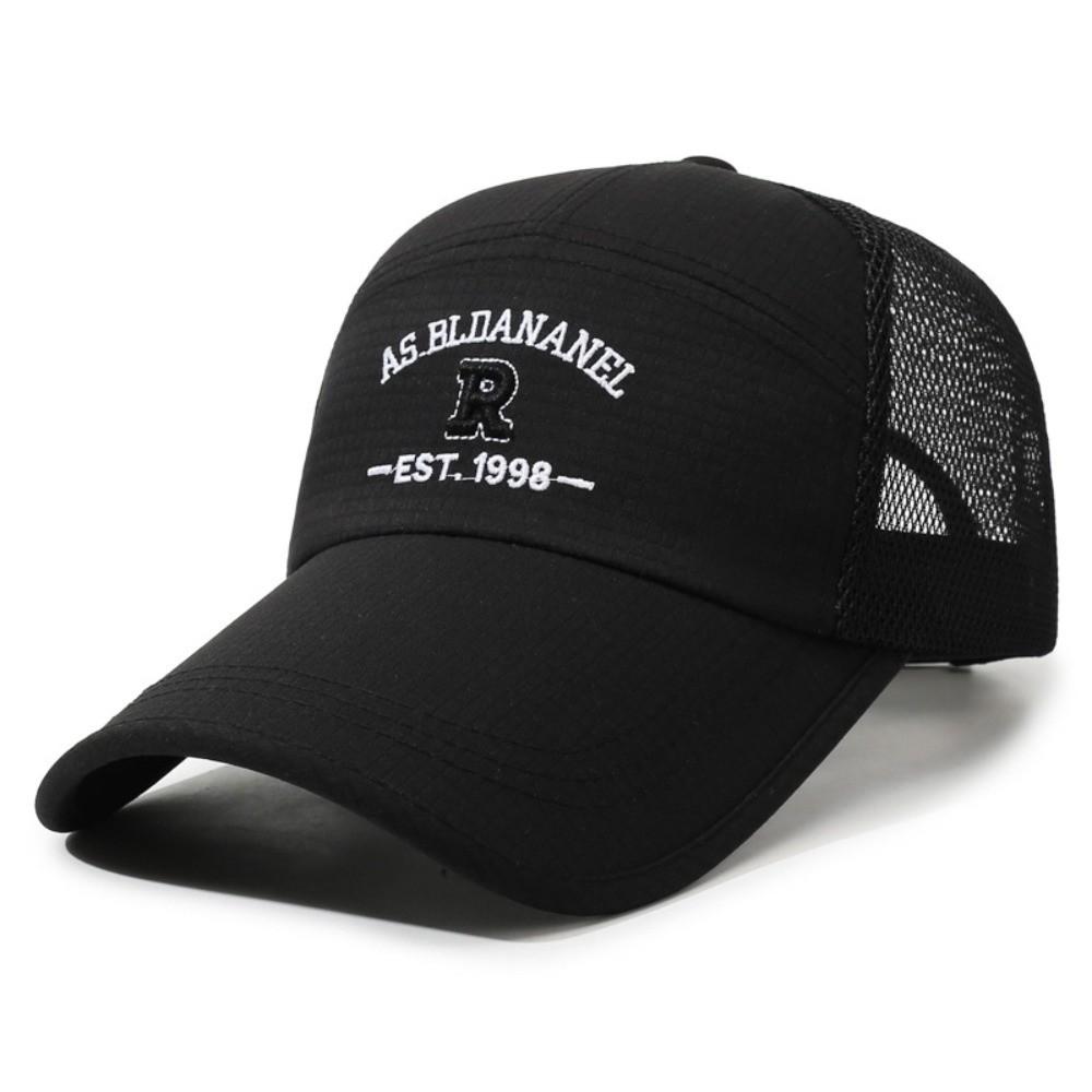 Adjustable Mesh Trucker Hat Letter Embroidery Fishing Running Sports Cap For Man Women