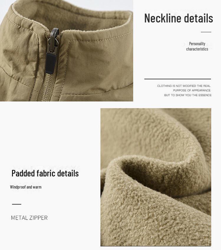 Herren Wende-Samtweste – Herbst/Winter Outdoor Winddicht, Warm, Aufgedrucktes Logo