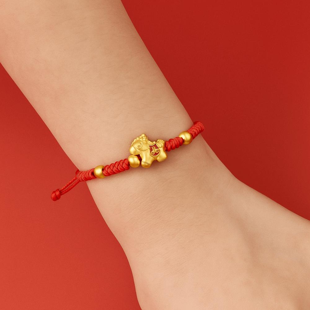 2026 2026 Pferdejahr Glückspferd Rotes Seil Chinesischer Stil Glücksarmband Pferdejahr Armband Mädchen