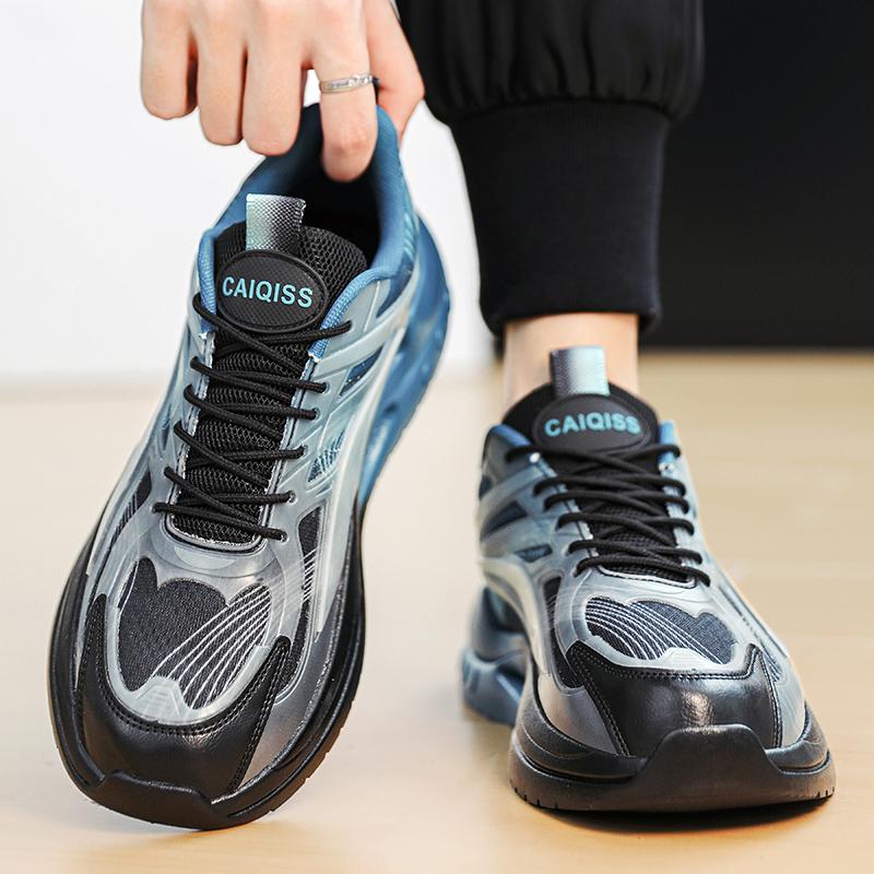 Men’s Sports Shoes Women Running Sneakers Black Basketball Shoes Thick Sole Height Increase Couple Shoes Plus Size