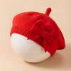 Bébé Doux Grande Fleur Beret Tricoté Chapeau Chaud Mignon Enfants Bonnet Casquette Quotidien