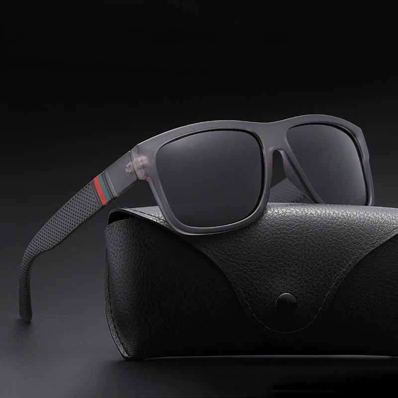 New Fashion Men Sunglasses Square Plastic Fishing Outdoor Anti-Reflective Eyewear Classic Driving Sun Glasses Uv400