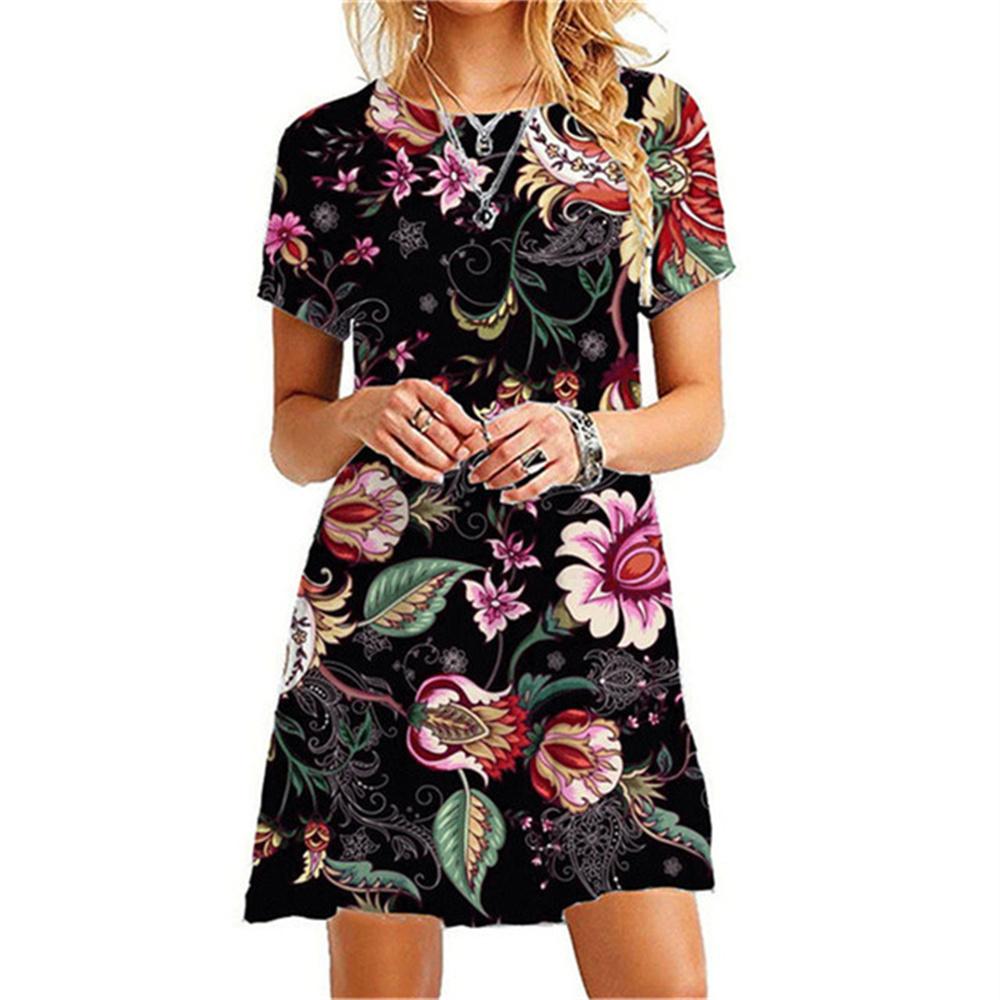 Summer Slim Sexy Women's Short Sleeve Mini Dress Fashion O-Neck Women Clothes Skeleton Solid Color Casual A-line Dress
