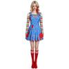 Childs Play Chucky Cosplay Dress With Polyester Fabric For Halloween Costumes
