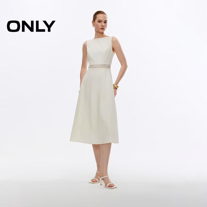 ONLY 2026 Spring Elegant A-Line Waist Cutout Sleeveless Midi Dress XL