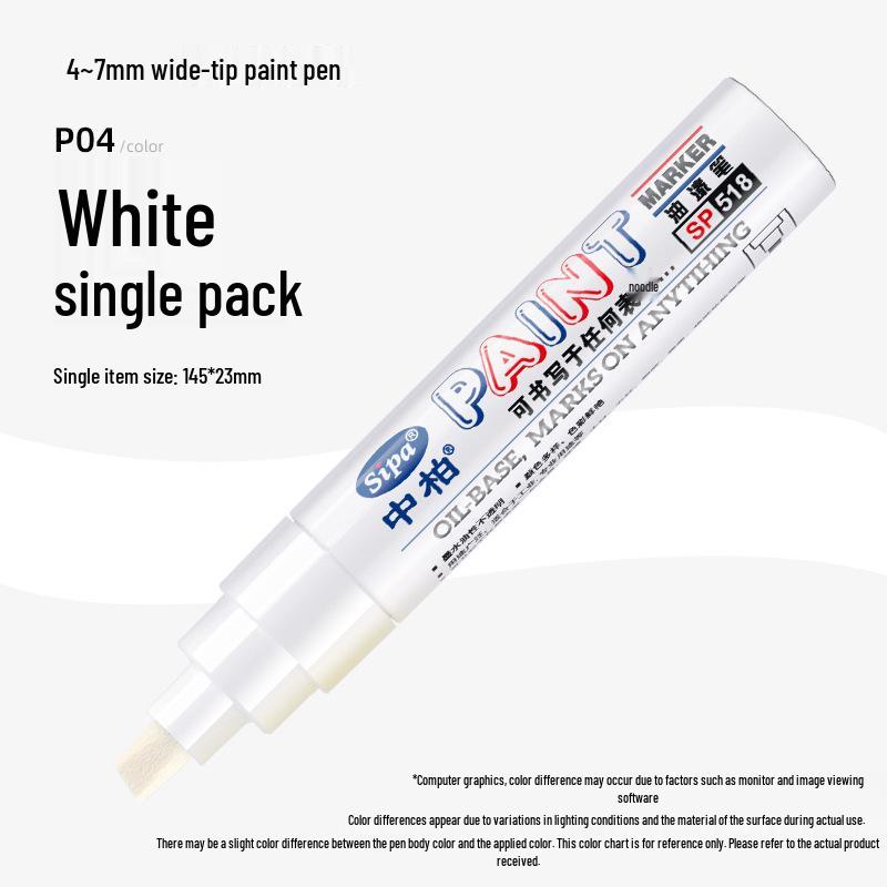 Mitsubishi SP518 Waterproof 6mm Oil-Based Wide Tip Car Tire Touch-Up Pen