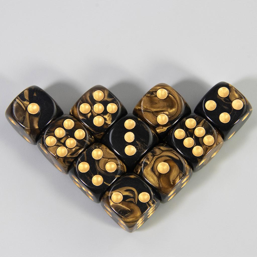 16mm Rounded Corner Dice 10pcs Mixing Colors Game Dice for Table Game Math Teching