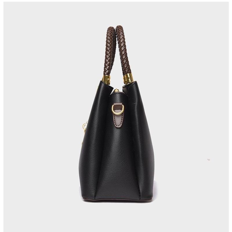 Elegante bolso tipo cartera con cremallera, moderno bolso de mano de gran capacidad para el trabajo, moderno bolso de mano con doble asa