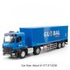 1:24 Container Truck Model Miniature Toys Alloy Diecast Dump Truck Tanker Vehicle Models Sound Light Doors Opened for Kids Gifts