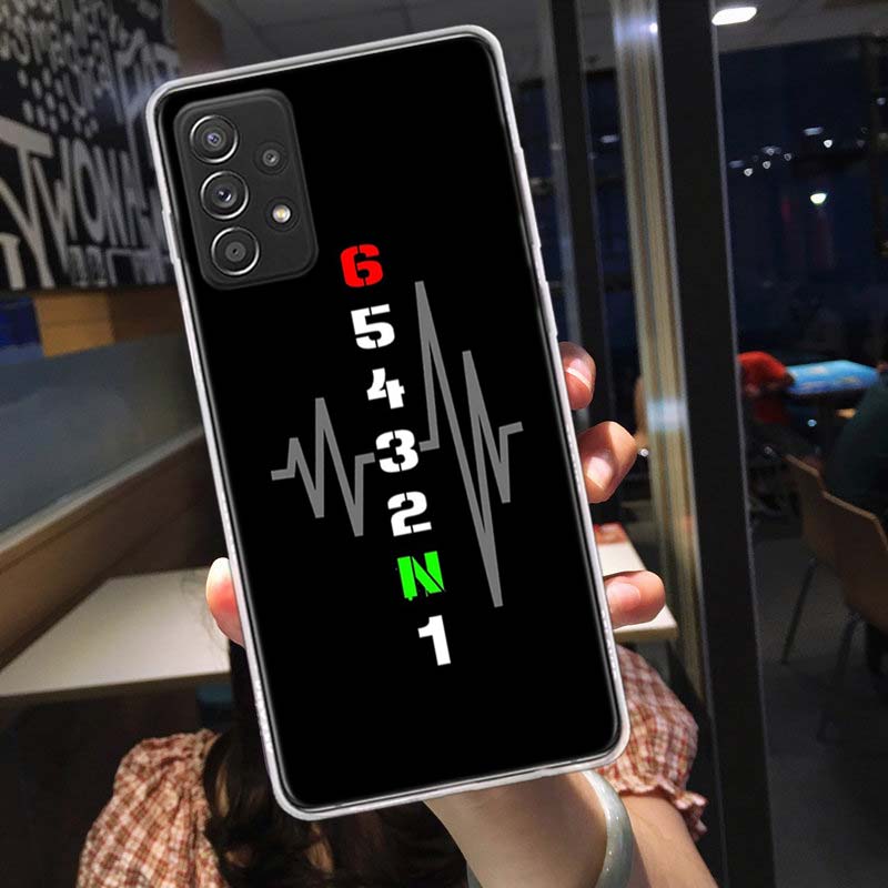 Motorcycle Heartbeat Phone Case for Samsung A54 A57 A37 A17 A14 A15 A12 A24 A34 A55 A35 A25 A52S A07 A05S A04S A22 A32 A72 Galax