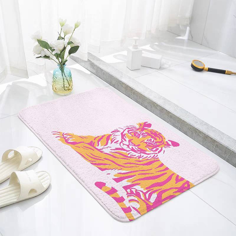 Cool Tiger Floor Mats Home Laundry Rug Carpet For Living Room Decor Lounge Area Anti-slip Foot Mat Entrance Doormat