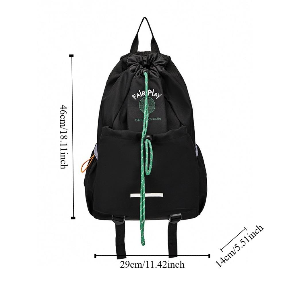 Large Capacity Fitness Shoulder Bag Nylon Drawstring Fitness Bag Girls