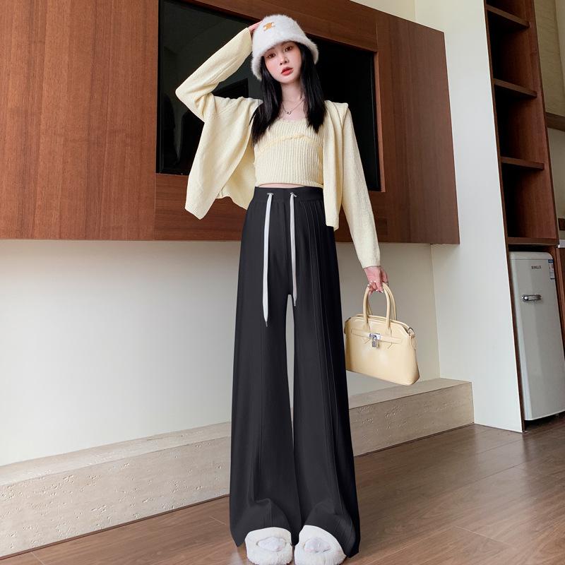 

Autumn/Winter 2025 Postpartum Knit Straight-Leg Wide-Leg Slimming Floor-Length Pants 2XL
