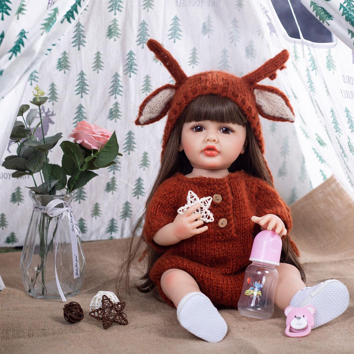 KEIUMI 22 дюйма полностью силиконовая виниловая кукла реборн горячая распродажа Betty — фото 6