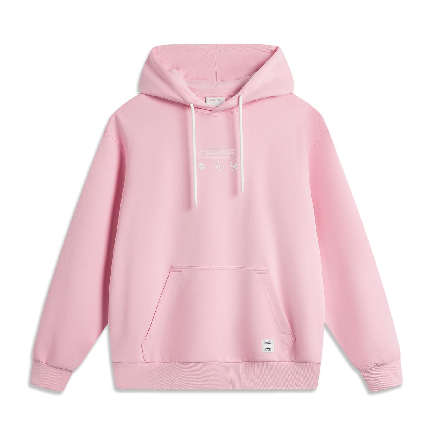 Li Ning x LEAGUE OF LEGENDS Sports Life Collection Sweatshirt Unisex Rosy Pink AWDV475-4 S