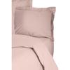 Parure de lit - 1 housse de couette 220 x 240 cm + 2 taies d'oreiller 60 x 60 cm - 100% coton renforcé - Marron